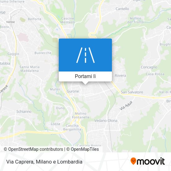 Mappa Via Caprera