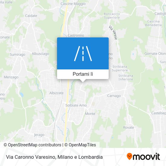 Mappa Via Caronno Varesino