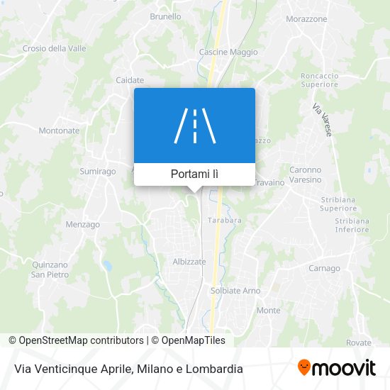 Mappa Via Venticinque Aprile