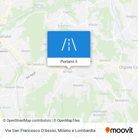Mappa Via San Francesco D'Assisi