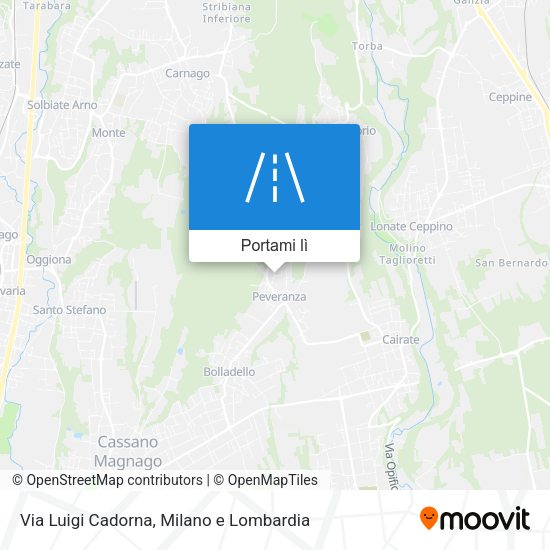 Mappa Via Luigi Cadorna