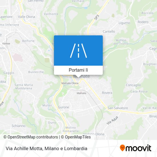 Mappa Via Achille Motta