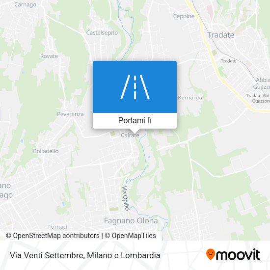 Mappa Via Venti Settembre