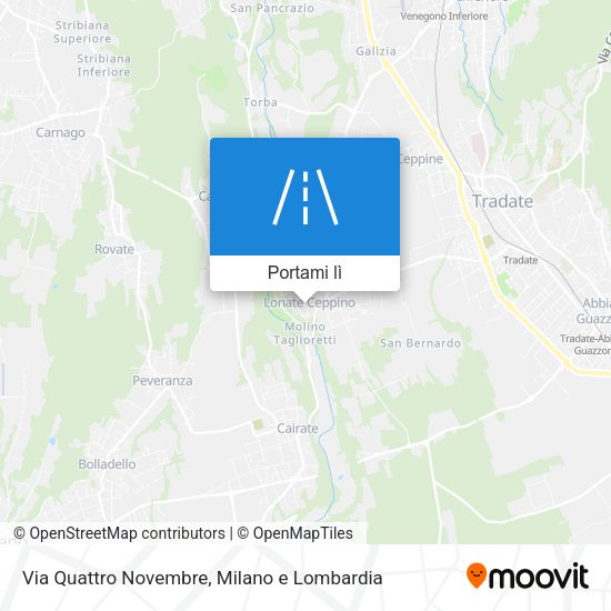 Mappa Via Quattro Novembre