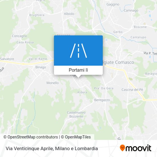 Mappa Via Venticinque Aprile