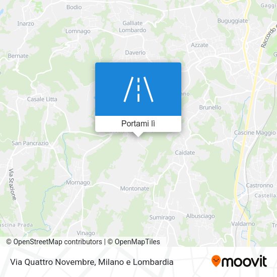 Mappa Via Quattro Novembre