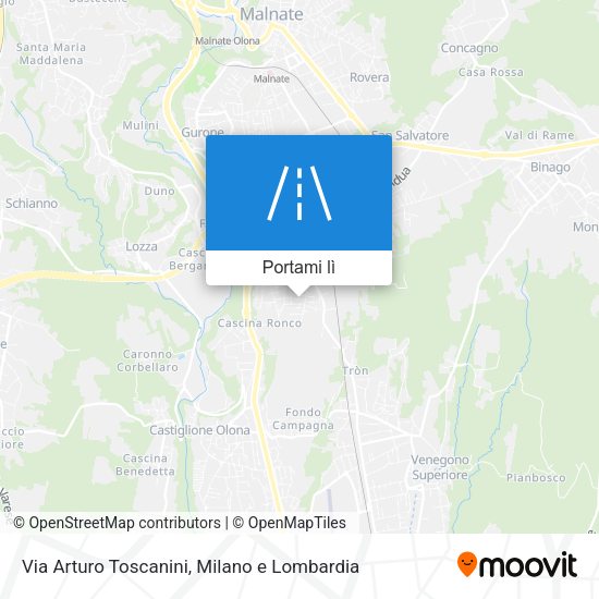 Mappa Via Arturo Toscanini