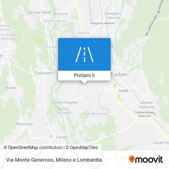 Mappa Via Monte Generoso