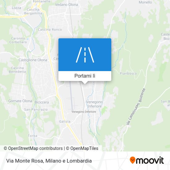 Mappa Via Monte Rosa