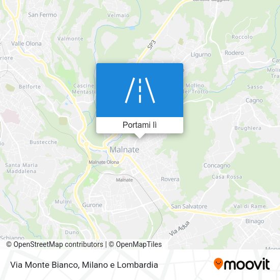Mappa Via Monte Bianco