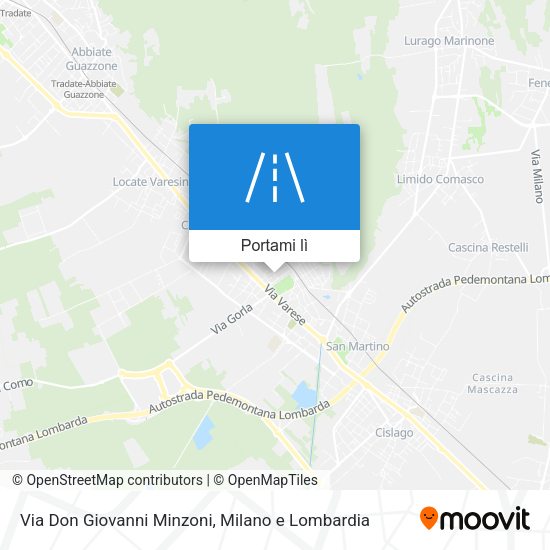 Mappa Via Don Giovanni Minzoni