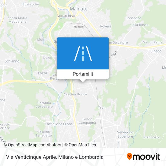 Mappa Via Venticinque Aprile