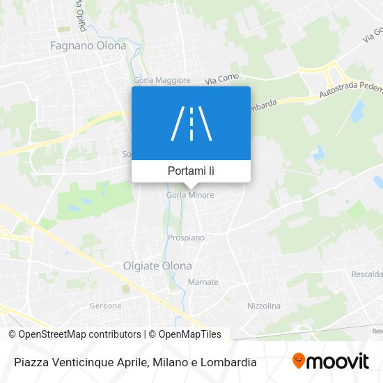 Mappa Piazza Venticinque Aprile