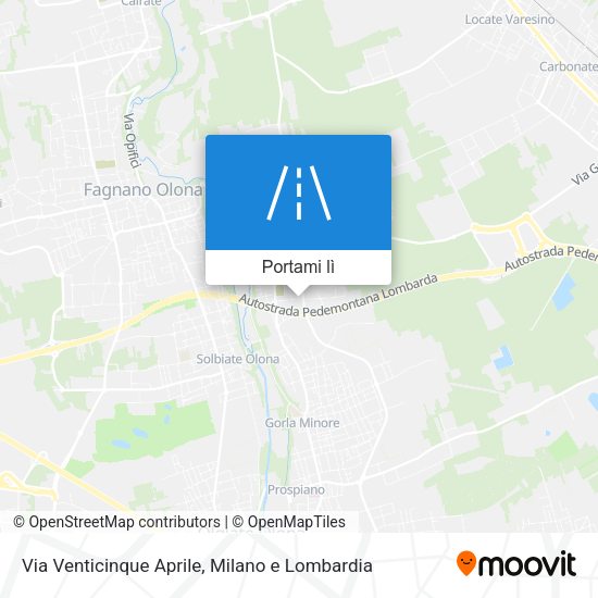 Mappa Via Venticinque Aprile