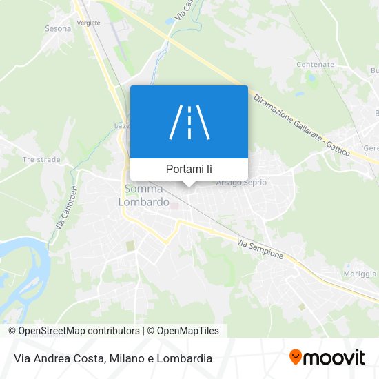 Mappa Via Andrea Costa