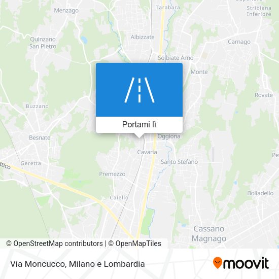 Mappa Via Moncucco