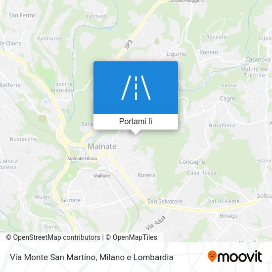 Mappa Via Monte San Martino