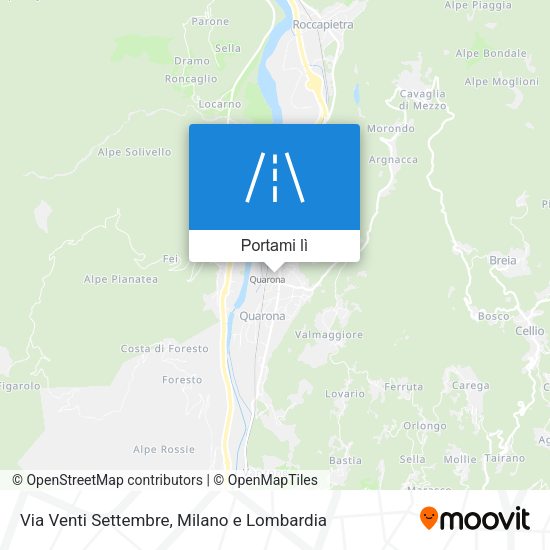 Mappa Via Venti Settembre