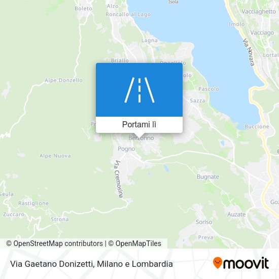 Mappa Via Gaetano Donizetti