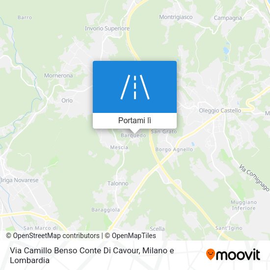 Mappa Via Camillo Benso Conte Di Cavour