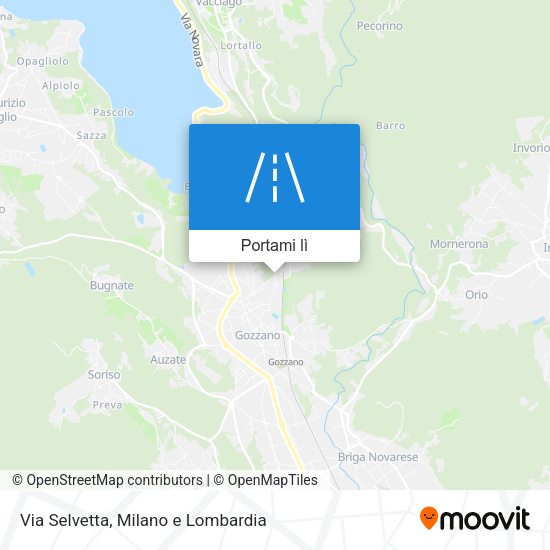 Mappa Via Selvetta