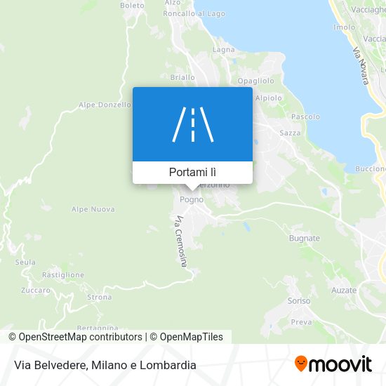 Mappa Via Belvedere