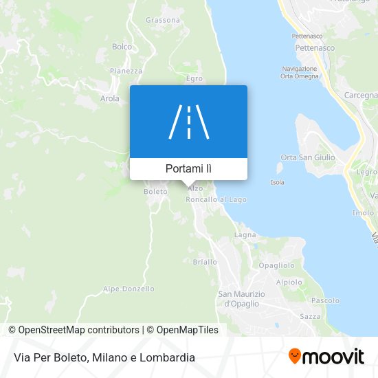 Mappa Via Per Boleto