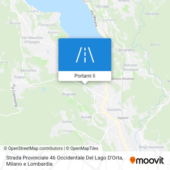 Mappa Strada Provinciale 46 Occidentale Del Lago D'Orta