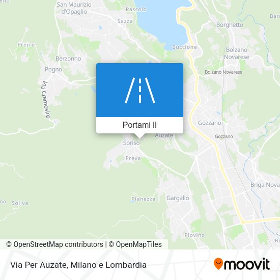 Mappa Via Per Auzate