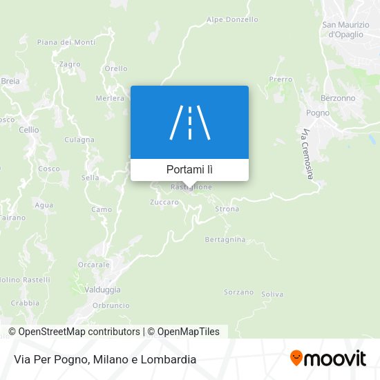 Mappa Via Per Pogno