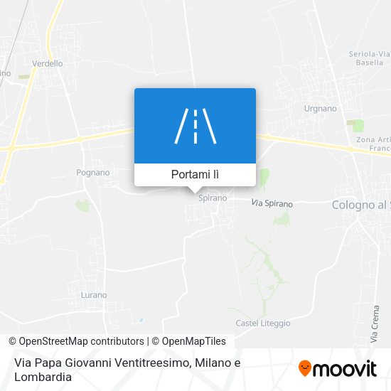 Mappa Via Papa Giovanni Ventitreesimo