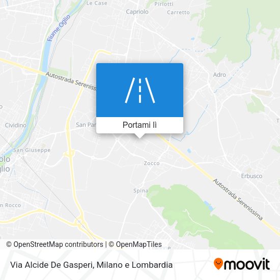 Mappa Via Alcide De Gasperi