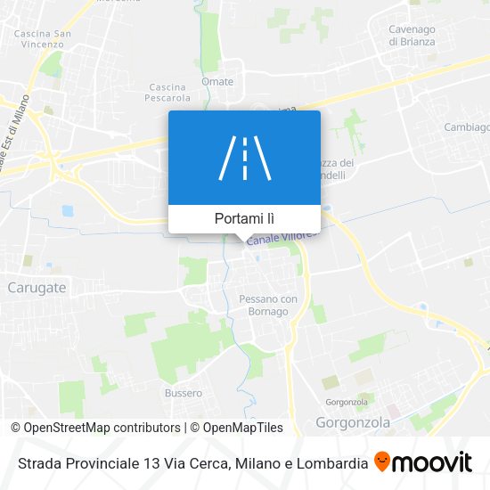 Mappa Strada Provinciale 13 Via Cerca