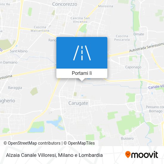 Mappa Alzaia Canale Villoresi