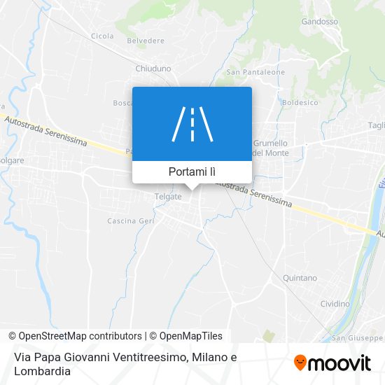 Mappa Via Papa Giovanni Ventitreesimo