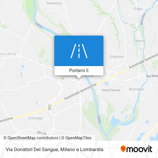 Mappa Via Donatori Del Sangue