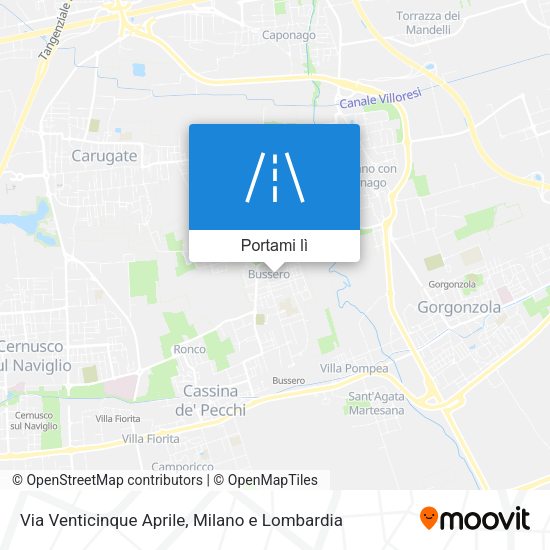 Mappa Via Venticinque Aprile