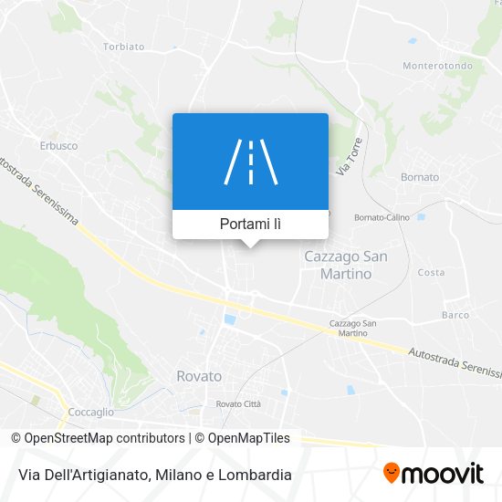 Mappa Via Dell'Artigianato