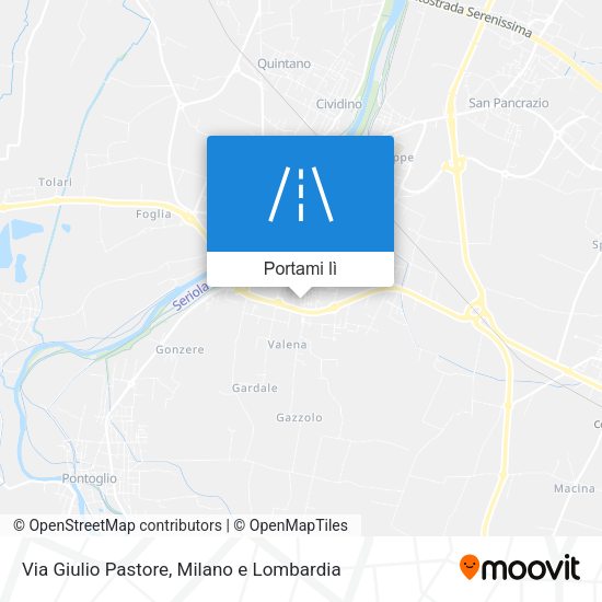 Mappa Via Giulio Pastore