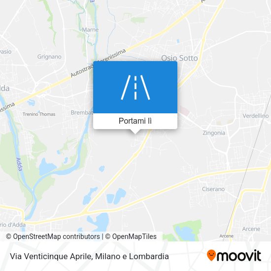 Mappa Via Venticinque Aprile