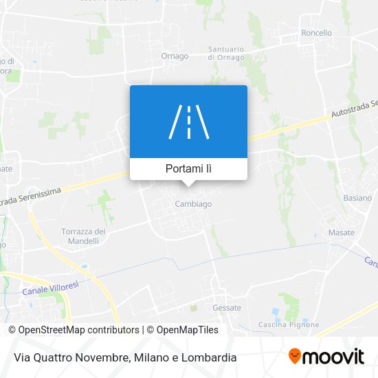 Mappa Via Quattro Novembre