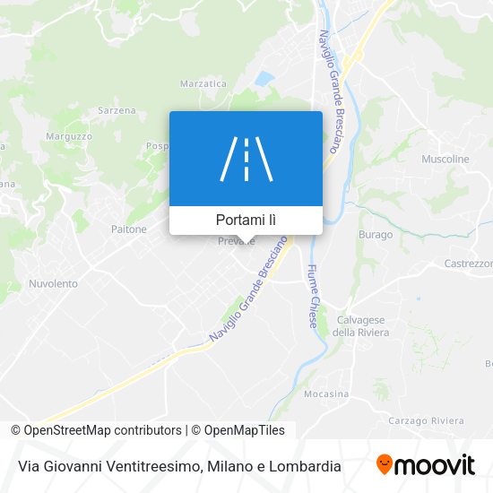Mappa Via Giovanni Ventitreesimo