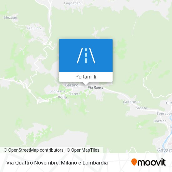 Mappa Via Quattro Novembre