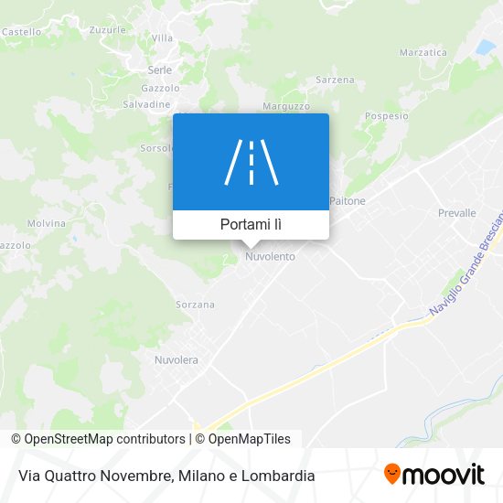 Mappa Via Quattro Novembre