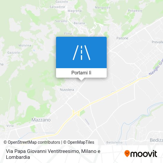 Mappa Via Papa Giovanni Ventitreesimo