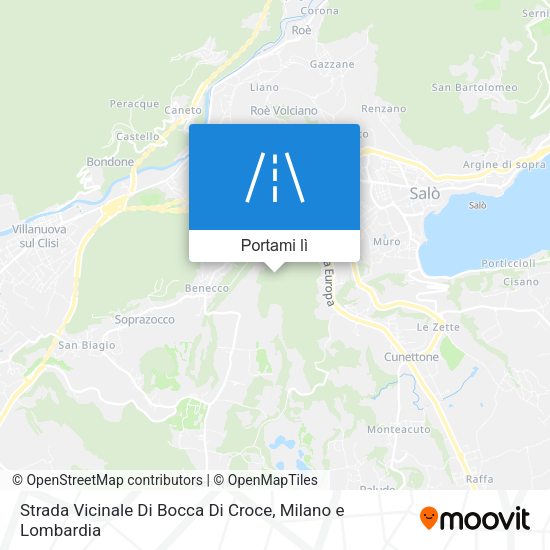 Mappa Strada Vicinale Di Bocca Di Croce