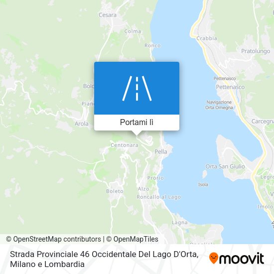 Mappa Strada Provinciale 46 Occidentale Del Lago D'Orta