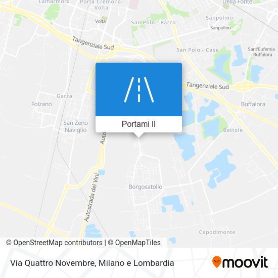 Mappa Via Quattro Novembre