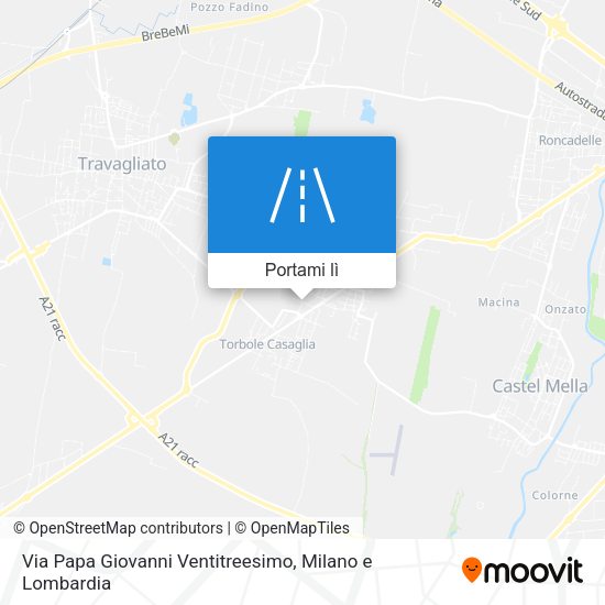 Mappa Via Papa Giovanni Ventitreesimo