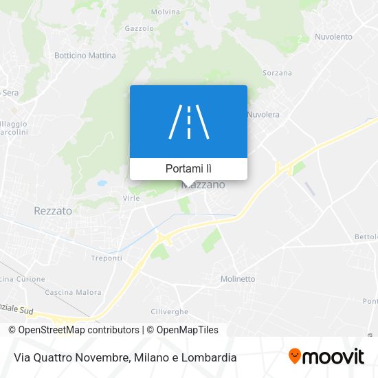 Mappa Via Quattro Novembre